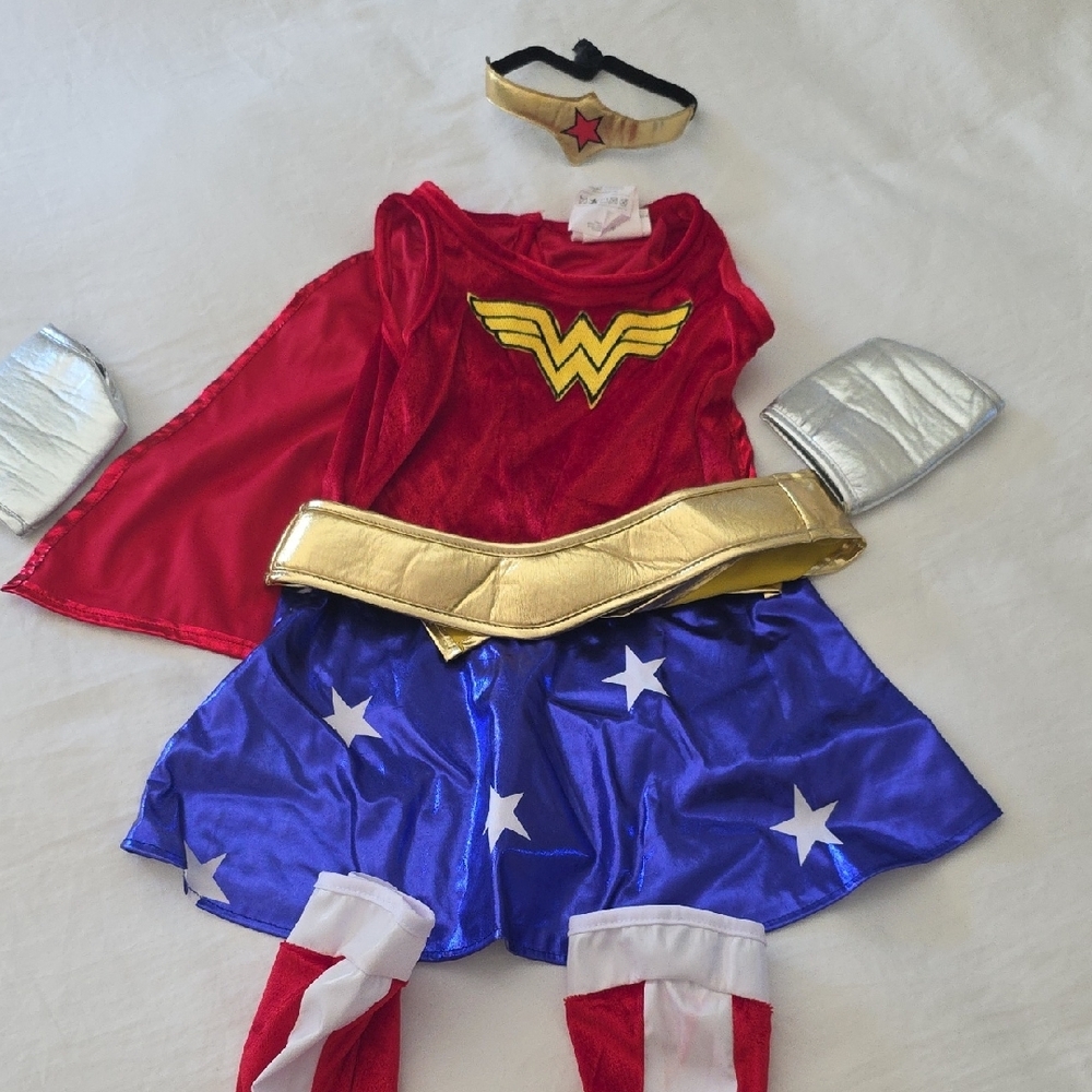 DC Wonder Woman Kids Costume - Red, Blue, and Gold